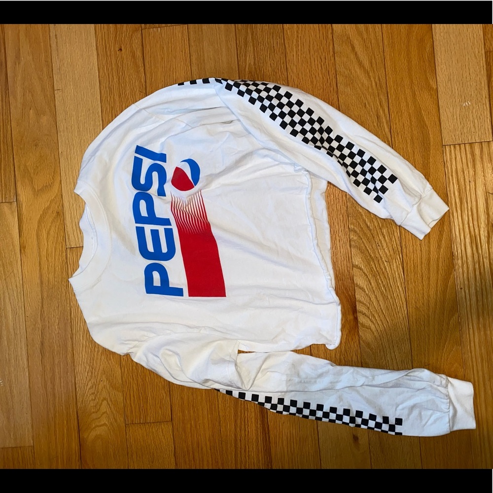 Pepsi Logo cropped long sleeve shirt